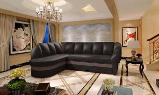 Wohnideebilder Benano Schwarz Ecksofas & Eckcouches B030