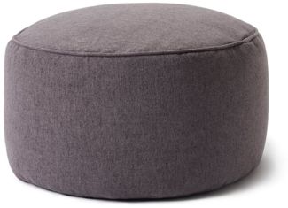 Lumaland 'Comfort Line' Sitzsack-Hocker, Indoor, Polyester dunkelgrau, 45 x 45 x 25 cm, 50 l