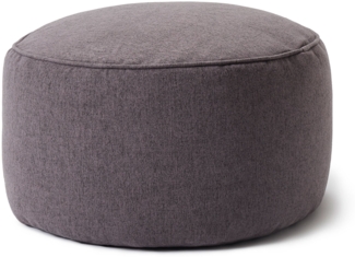 Lumaland 'Comfort Line' Sitzsack-Hocker, Indoor, Polyester dunkelgrau, 45 x 45 x 25 cm, 50 l
