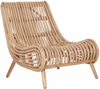 Lounge-Sessel Cinque Terre aus Rattan, Natur