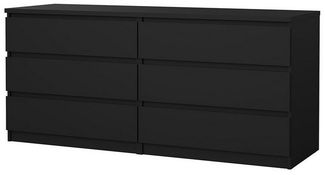 ebuy24 Kommode Naia Kommode 6 Schubladen matt schwarz.