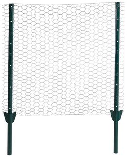 Zaunset Sechseckgeflecht Zaun Draht 1,00 x 10 m Komplett-Set Drahtzaun 25 mm