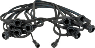 SHOWGEAR Girlandenleuchte E27 100 cm Abstand - schwarz - 50 m