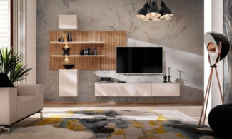 99rooms Sisto PW B Wohnwand Kaschmir Eiche Artisan Dekor
