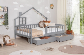 Hausbett Bodenbettt "Loki" 120x200 Kiefer Massiv