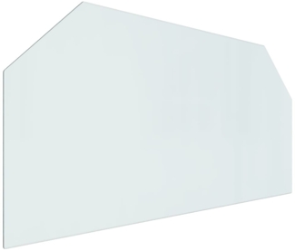vidaXL Kaminofen Glasplatte Sechseck 120x60 cm 324144