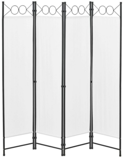 Raumteiler Saragossa 4-teilig 160x171 cm Weiß en. casa