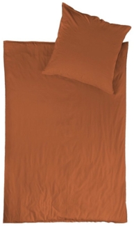 Bettwäsche Lissabon, Renforcé (Bio-Baumwolle), 2 teilig, unifarben, stonewashed und in vielen Farben