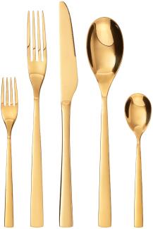 Besteck-Set Porto, 10-teilig, 2 Personen, Edelstahl, gold