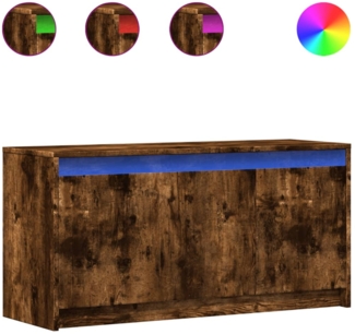 vidaXL TV-Schrank mit LED-Beleuchtung Räuchereiche 100x34x50 cm 852212