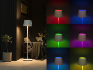 KONSTSMIDE 7824-250 USB Stehleuchte Pomezia weiß höhenverstellbar RGBW