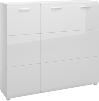 Schuhschrank Mestre / Merano , Holzwerkstoff , Weiß , 135 x 120 x 36 cm