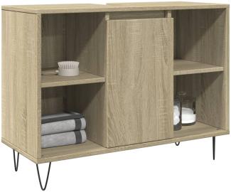 vidaXL Badschrank Sonoma-Eiche 80x33x60 cm Holzwerkstoff 849680