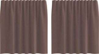 vidaXL Voile Vorhänge mit Lasche 2 Stk. Braun 4102261