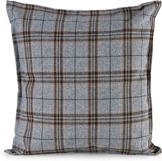 Kissenbezug Garten Wassefest Outdoor 24D 45X45 silber braun Kariert