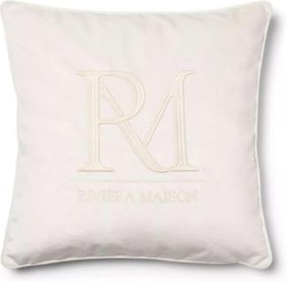 Riviera Maison Kissenhülle RM Monogram Velvet Pillow Cover (50x50 cm) 552450