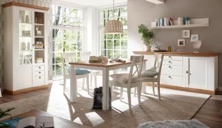 Esszimmer Set Hemsby in weiß Pinie / Eiche Landhaus