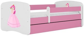 Raumhirsch Furniture Kinderbett 70x140, 80x160, 80x180 cm - Komplettset mit Matratze & Schublade (Bett für Mädchen, Einzelbett Kinder 2–12, mit Rausfallschutz & Lattenrost), verschiedene Farben & Designs