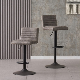 JYMTOM Barhocker 2er-Set Barhocker, höhenverstellbar, 360° drehbar, gepolstert (2 St), 63-83 cm, Kunstleder,für Bar, Küche, Bistro, Counter, Esszimmer&Café