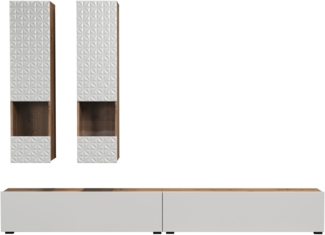 trendteam Wohnwand, (Anbauwand), Wohnwand Schrankwand 241 x 200 x 30 cm