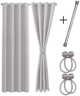 Cozyor Verdunkelungsvorhang 2er-Set inkl. 2 Magnethalter, thermoisolierend, Gardinen blickdicht, Ösen (2 St), verdunkelnd, Mikrofaser Polyester