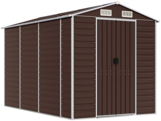 vidaXL Gartenhaus Braun 191 x 300 x 198 cm Verzinkter Stahl 3188266
