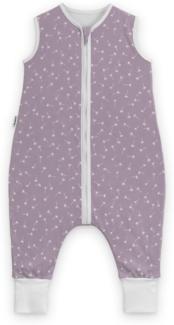 Ehrenkind® Babyschlafsack | Schlafsack mit Füßen 2.5 TOG | Bio-Baumwolle | Ganzjahres Schlafsack Baby Gr. 80 Farbe Flieder Pusteblume | Oeko-Tex | Schlafsack winter und Sommer Schlafsack Kinder
