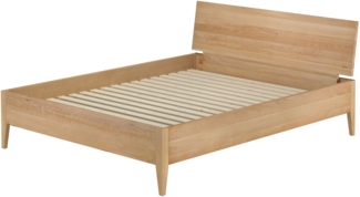 Metallfreies Doppelbett aus Buchenholz konische Füße 160x200 mit wählbaren Zubehör V-60.94-16Rollrost inkl.