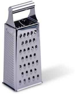 FACKELMANN Küchenreibe multifunktional, Vierkantreibe, Universalreibe, Gemüsereibe