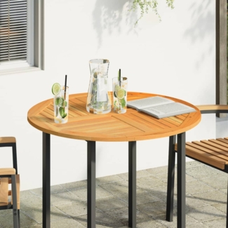 vidaXL Tischplatte Ø90x2,2 cm Rund Massivholz Akazie 4004251