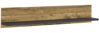 Wandboard Yola / York, Holzwerkstoff, Anthrazit, Holzfarben, 156 x 29 x 22 cm
