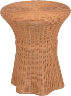 Beistelltisch "Babett" aus Rattan, handgeflochten, honigfarben