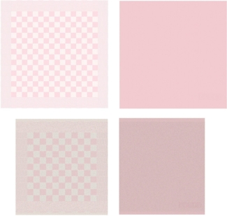 DDDDD Geschirrtuch Barbeque, (Set, 4-tlg, bestehend aus 2x Geschirrtuch Barbeque & 2x Küchenhandtuch Logo), Set aus Jacquard-Gewebe und weicher Frottee, saugstark und langlebig