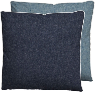biberna Melange-Flanell Kopfkissenbezug 0840500 MELANGE UNI, blau, 1x 80x80 cm