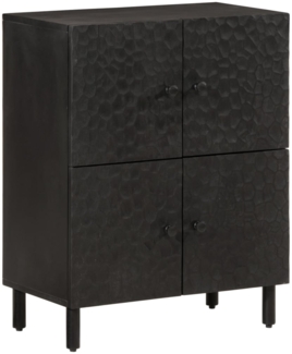 vidaXL Beistellschrank Schwarz 60x33x75 cm Massivholz Mango 356845