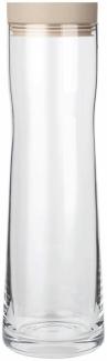 Blomus Wasserkaraffe SPLASH, Karaffe, Edelstahl poliert, Glas klar, Silikon, nomad, 1 L, 63786