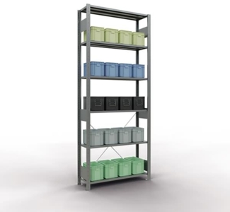 Schulte Regal MULTIplus150 12731 Grund 2.500x1.000x300mm 6 Böden verzi