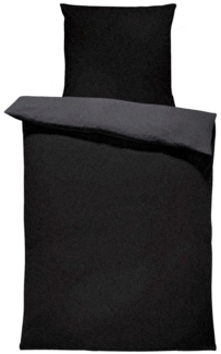 One Home Bettwäsche Doubleface Unifarben, Fleece, 2 teilig, Wende modern, kuschelig flauschig warm weich Winter Übergröße