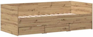 vidaXL Tagesbett mit Kopfteil Artisan-Eiche 90 x 190 cm Holzwerkstoff 3333997