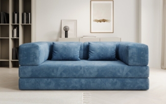 Luxusbetten24 Sofa Designer Sofa Lazy 3 Sitzer, mit Aufklappfunktion und Cordbezug