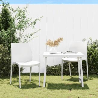 vidaXL Gartenstühle 2 Stk. Weiß 50x46x80 cm Polypropylen 364734