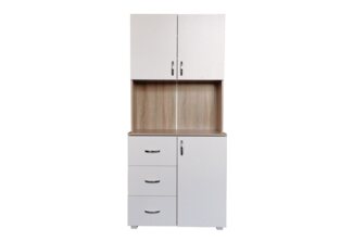 HTI-Living Hochschrank Küchenschrank Weiß/Sonoma Blanca (Stück, 1x Schrank Blanca, ohne Dekoration) Küchenbuffet Hochschrank