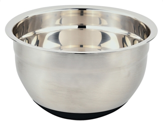 KESPER Rührschüssel 24 cm aus Edelstahl mit Silikonboden / Edelstahlschüssel