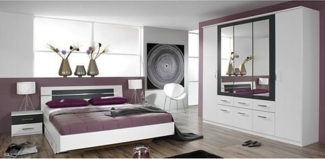rauch Schlafzimmer-Set Komplettschlafzimmer Schlafzimmer BURANO mit Schrank in 3 Breiten, (Set, 4-tlg), Bett 180x200 cm und 2 Nachttischen MADE IN GERMANY