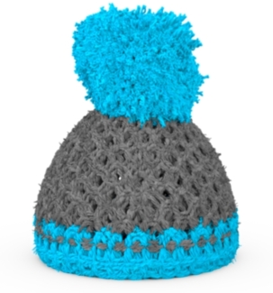 FiftyEight Products Eierbecher-Mütze grau / türkis