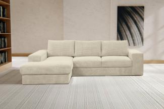 WERK2 Ecksofa Rozzana, Design Ecksofa mit hohem Komfort in trendig-weichem Cord & Breitcord