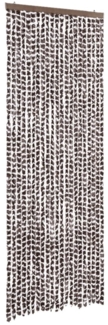 vidaXL Fliegenvorhang Braun und Weiß 90x200 cm Chenille 377392