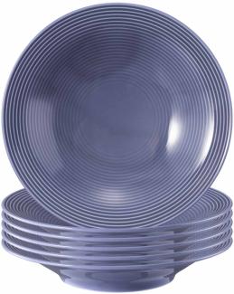 Seltmann Weiden Beat Color Glaze Suppenteller ø 22,5 cm 6er Set Fliederblau - DS