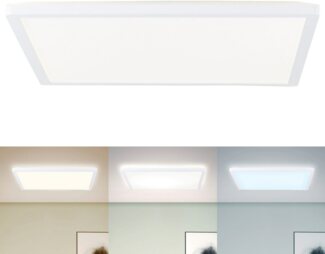 my home LED Deckenleuchte Enno, Dimmfunktion, Memoryfunktion, Nachtlichtfunktion, dimmbar über Fernbedienung, LED fest integriert, warmweiß - kaltweiß, Deckenlampe, Deckenpanel, CCT Farbtemperatursteuerung, Fernbedienung