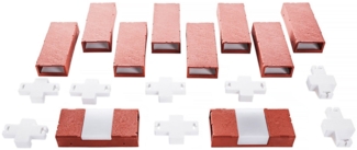 HTI-Living Brick 10-teilig Terracotta Beetumrandung Nessa Solar